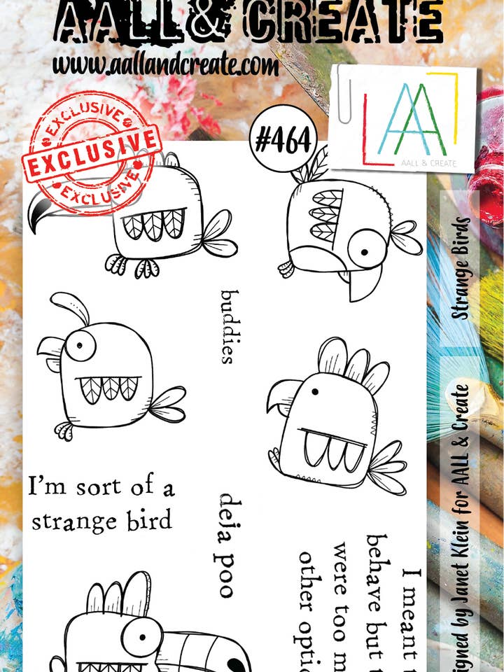 Konstiga fåglar - A6 Clear Stämpelset #464 för wholesale av AALL AND CREATE