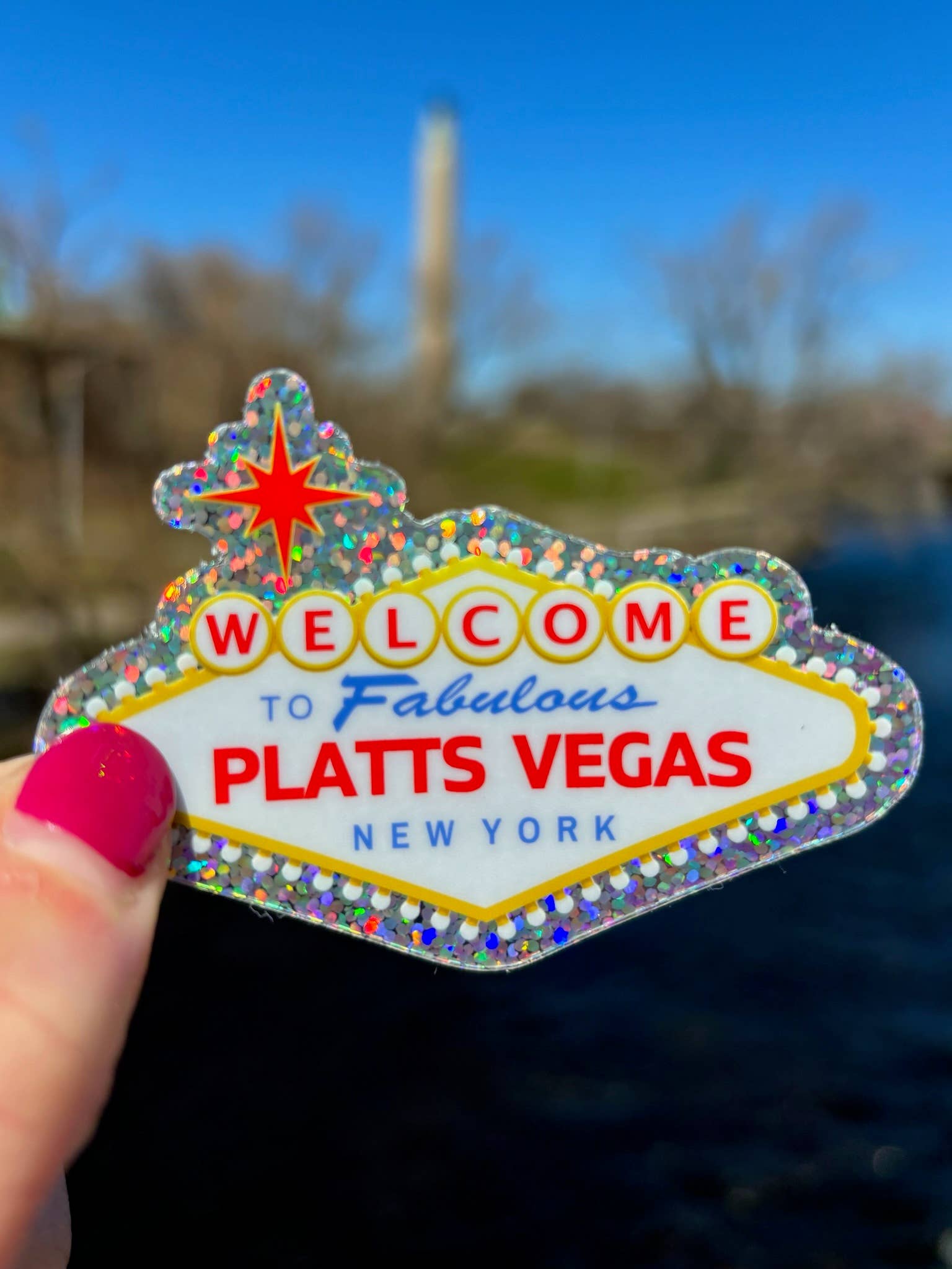 Just Wandering Co. - Vente Autocollant - Autocollant pour bouteille d'eau « Bienvenue dans la fabuleuse collection Platts Vegas »1