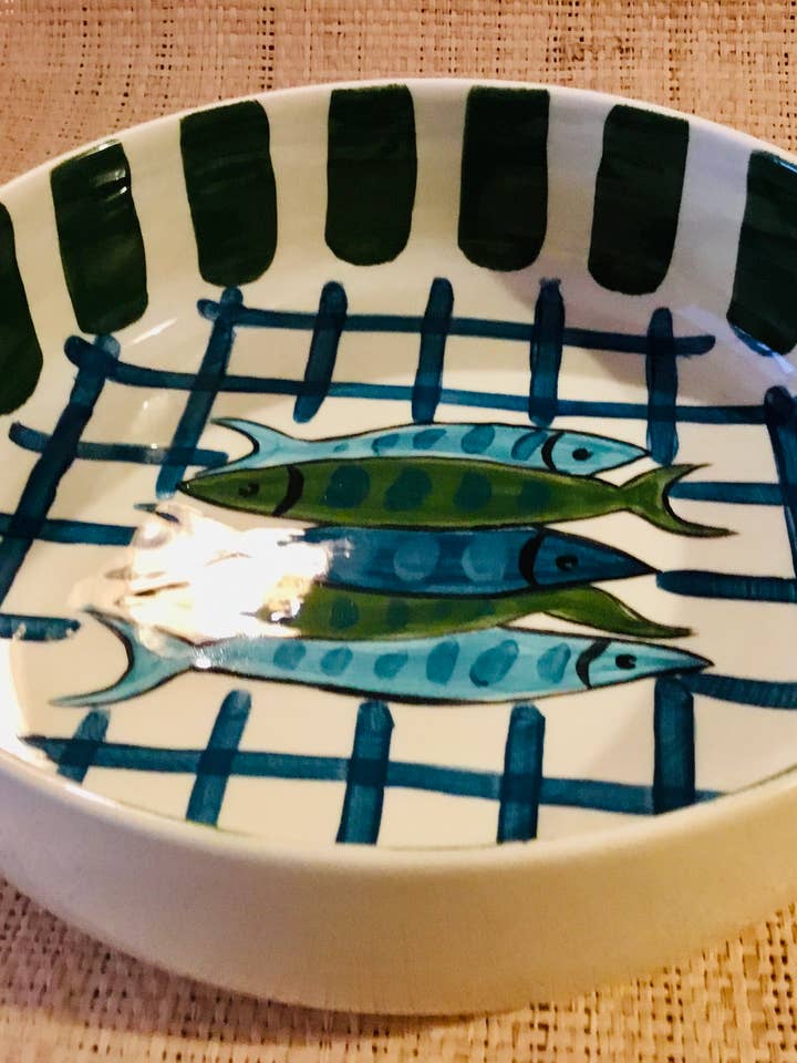 Saladier céramique émaillée peint à la main pour la vente par Maison Callaloo