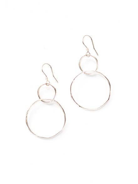 Double Loop Sterling Earrings for wholesale by Fair Anita