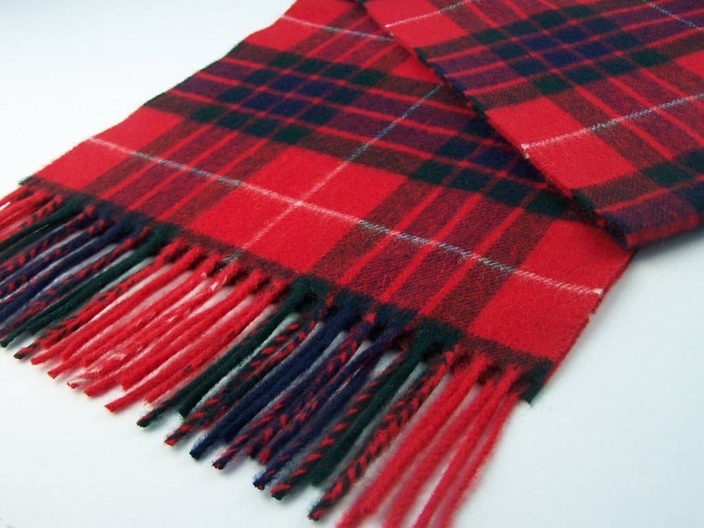 Bronte Moon - Wholesale Scarf - Unisex - Tartan Red Fraser Scarf1