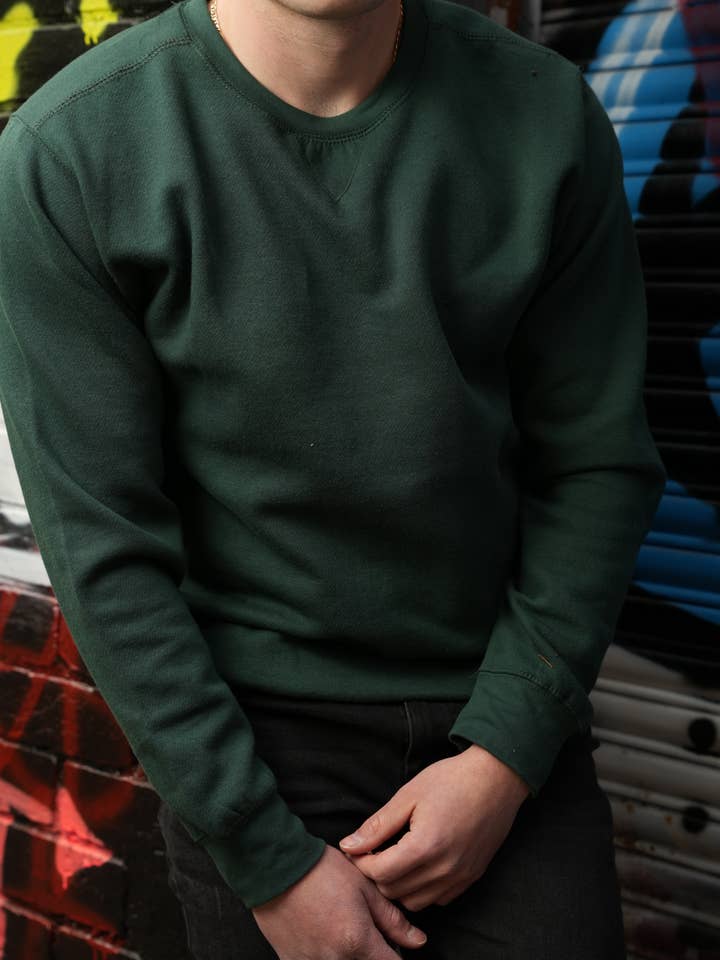 Forest Green Pullover Sweatshirt for wholesale on Faire1