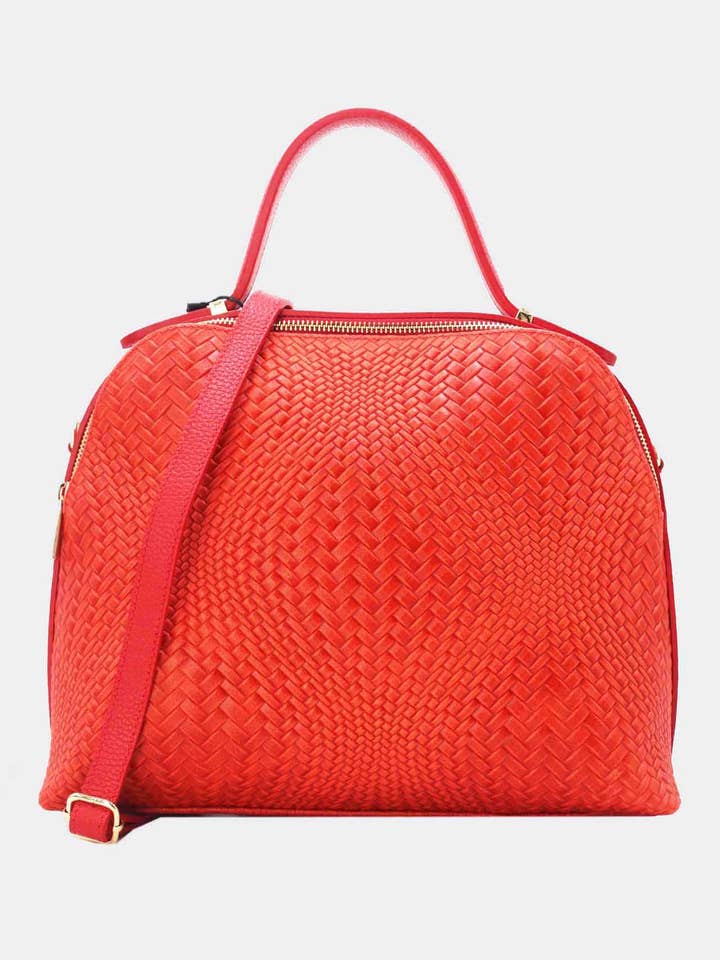 Sac Voyage En Cuir de Vachette Tressé 24C-819 pour la vente par Tom&Eva (F.D.M diffusion)