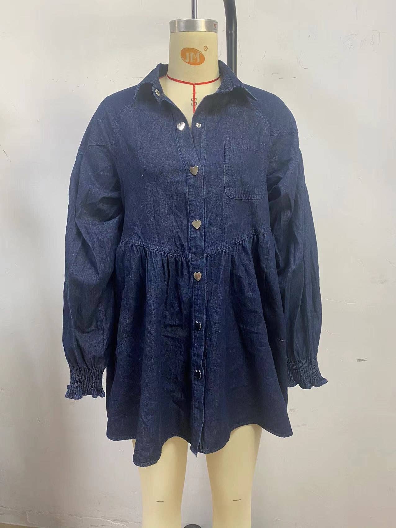 Marayn - Wholesale Dress - Women's - Chic 2025 Western Casual Denim Shirt Dress2