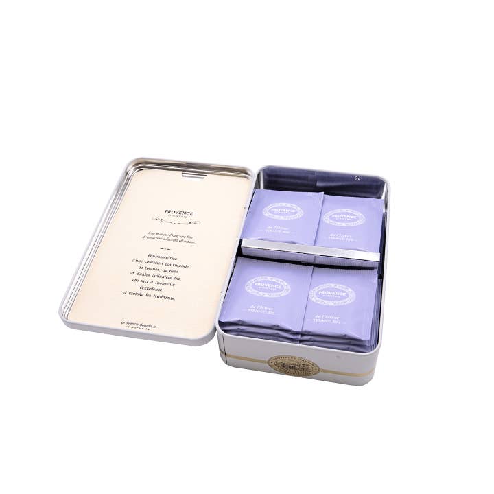 PROVENCE D'ANTAN - Wholesale Health/Detox Tea - Organic Winter Herbal Tea* Metal Box 24 sachets2