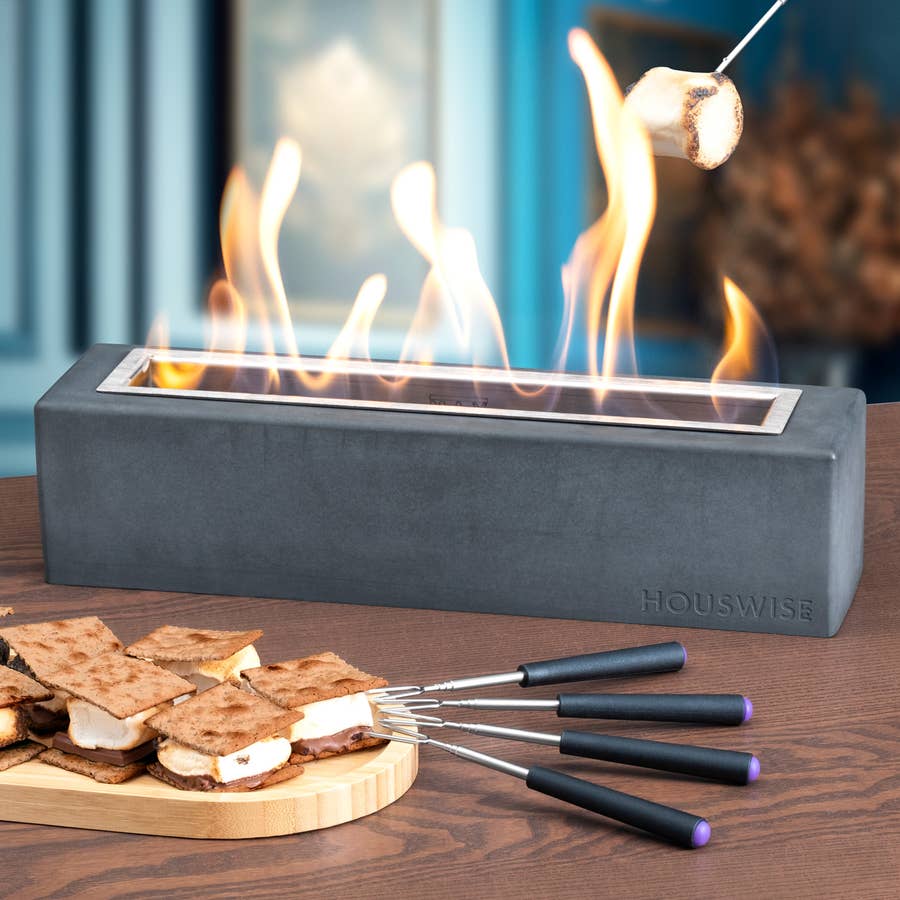 Ultimate S'mores Kit With Table Top Fire Pit and Board. 