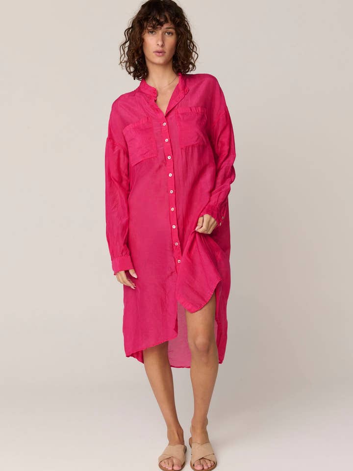 Primness - Wholesale Buttoned-down shirt – Women's - POCO COVERALL - RASPBERRY4