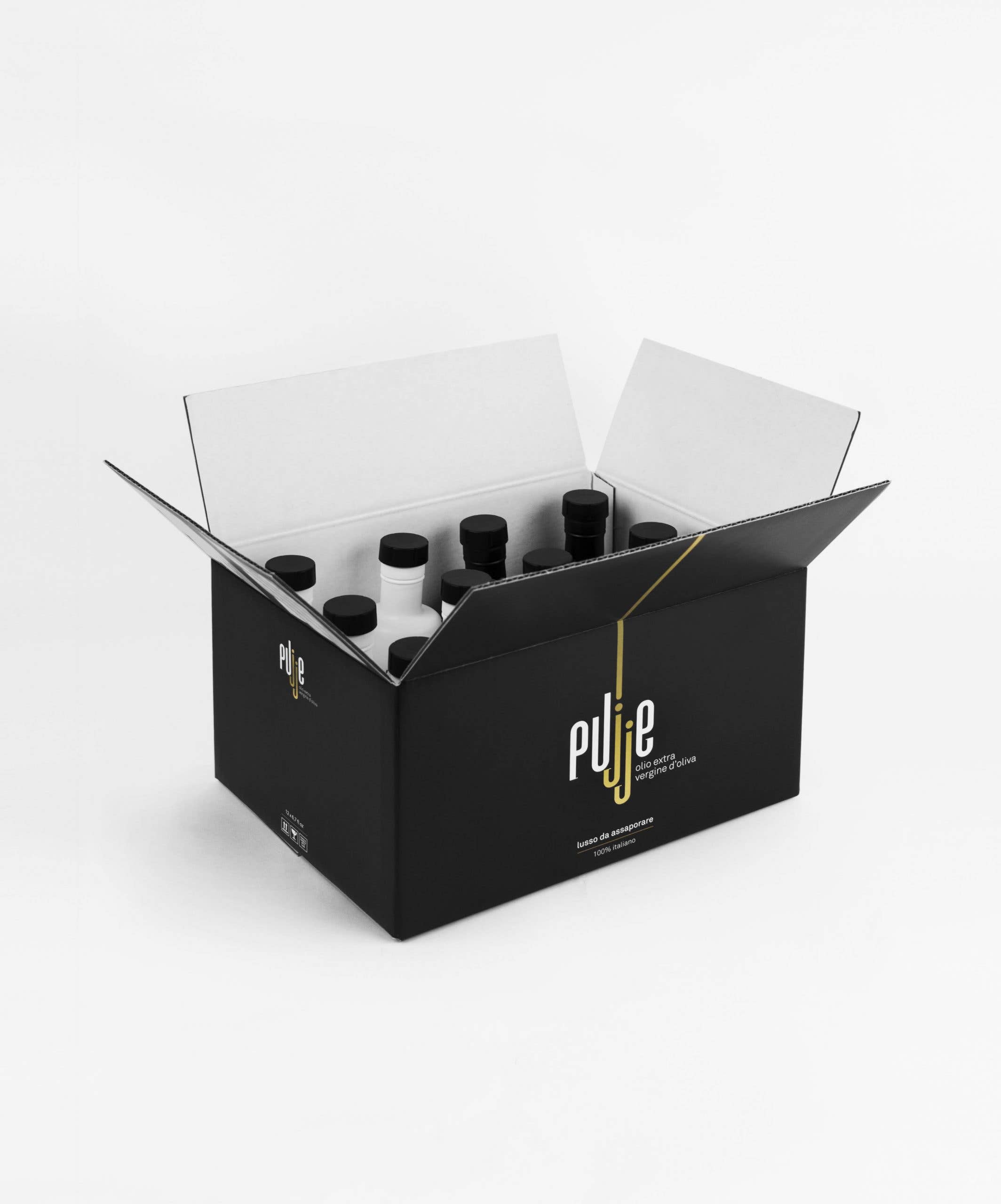 Olio Evo Pujje - Wholesale Olive Oil - Pujje Extra Virgin Olive Oil Box Mix Multicultivar 2004
