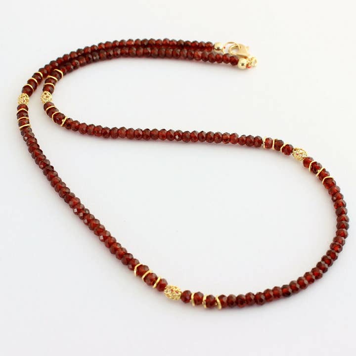 Grenat Edelsteinkette Facettiert Red pour la vente par BKGEMS