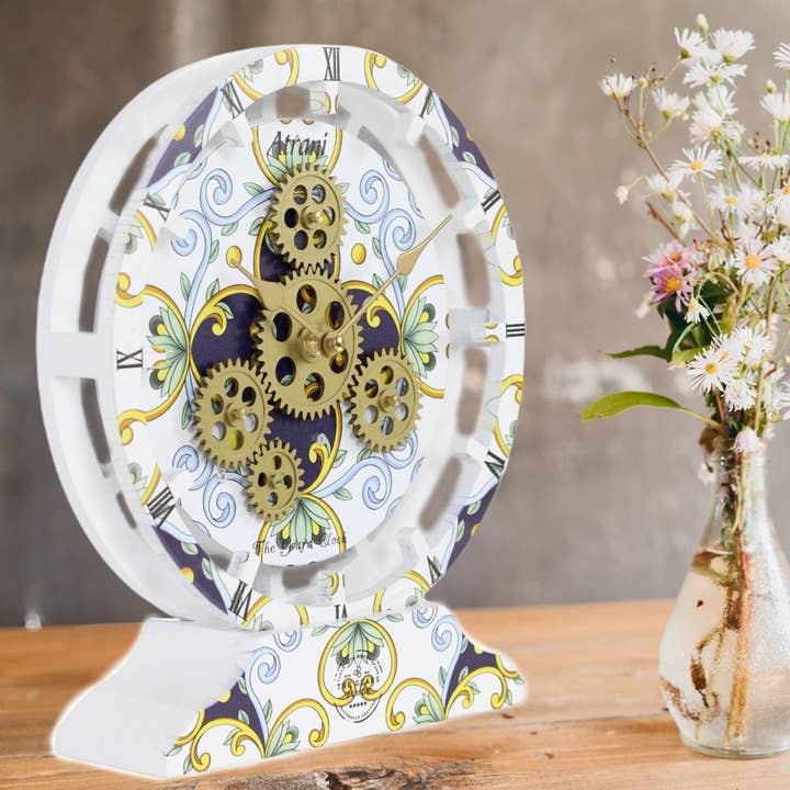 OROLOGIO DA TAVOLO DA PARETE ITALY LINE 10 POLLICI ATRANI per la vendita all'ingrosso da parte di The Gears Clock