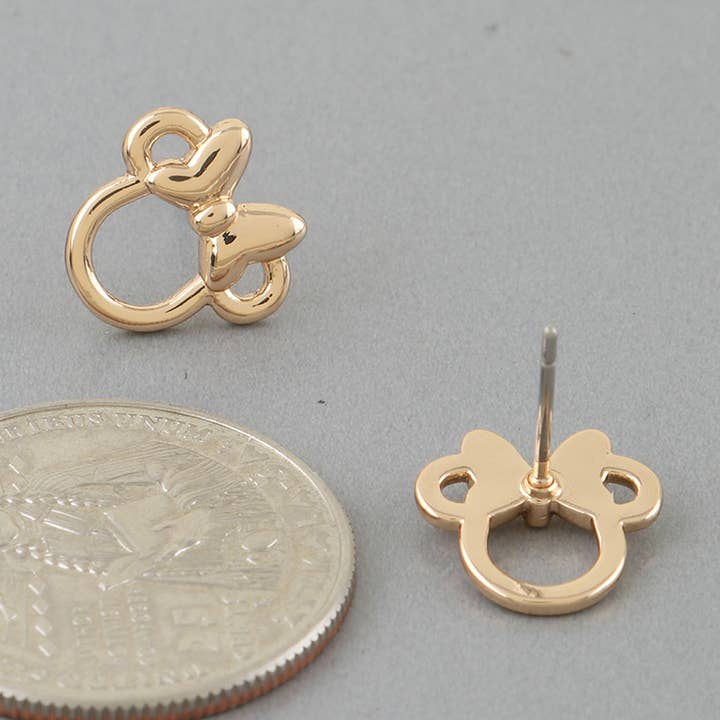 Ribbon Mouse Stud Earrings for wholesale by 3AM BY H&D ACCESSORIES