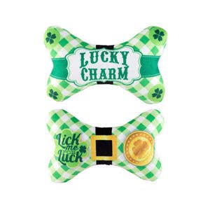 Barker's Bowtique - Wholesale Pet Plush Toy - Dog - HIP DOGGIE ST. PATRICK'S SHAMROCK BONE TOY