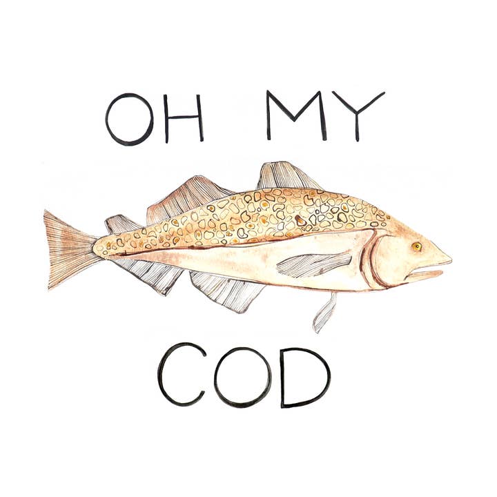 Kate Martens - Wholesale Everyday greeting card - Cod Pun Card1