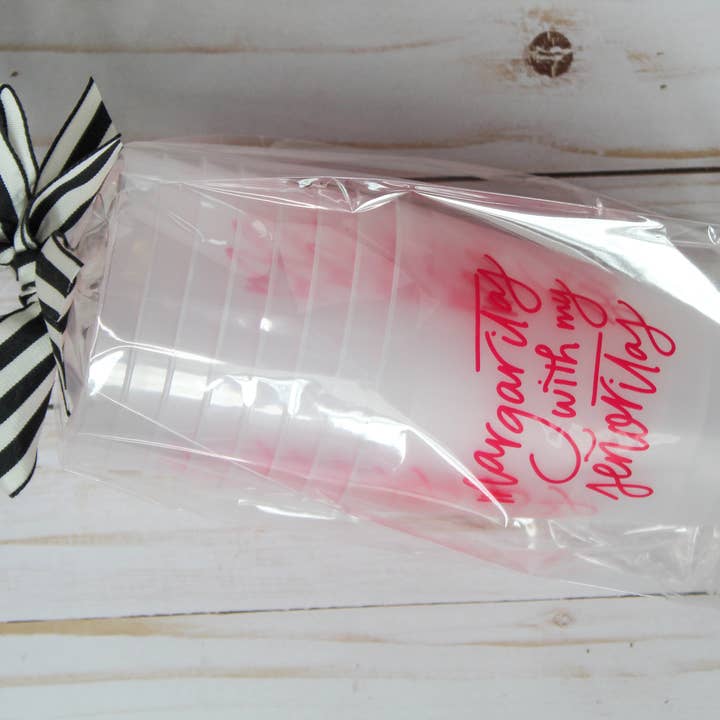 Birdie Mae Designs - Wholesale Disposable Cup - Margaritas with my Señoritas | Frosted Acrylic 16oz Set of 87