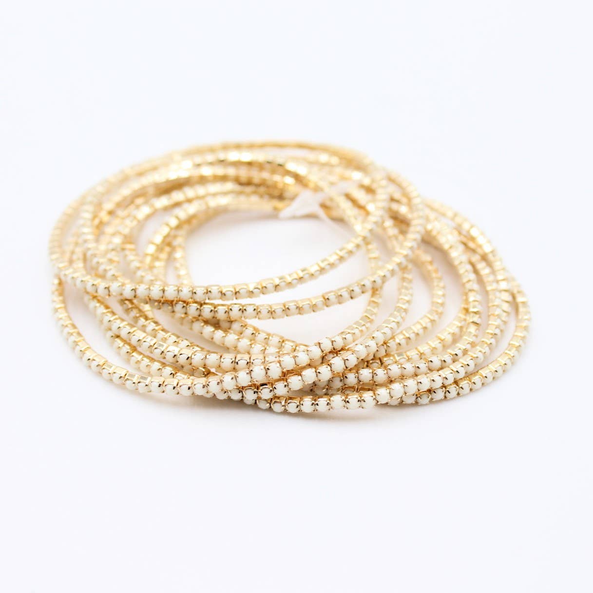 Reference Mode - Wholesale Jewelry Set - Set of 10 gold rhinestone bracelets12