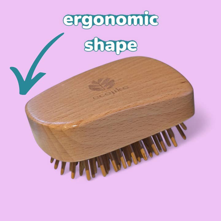 ecojiko - Wholesale Hair Brush/Comb - Wooden Detangling Hair Brush, Bamboo Tangle Teezer