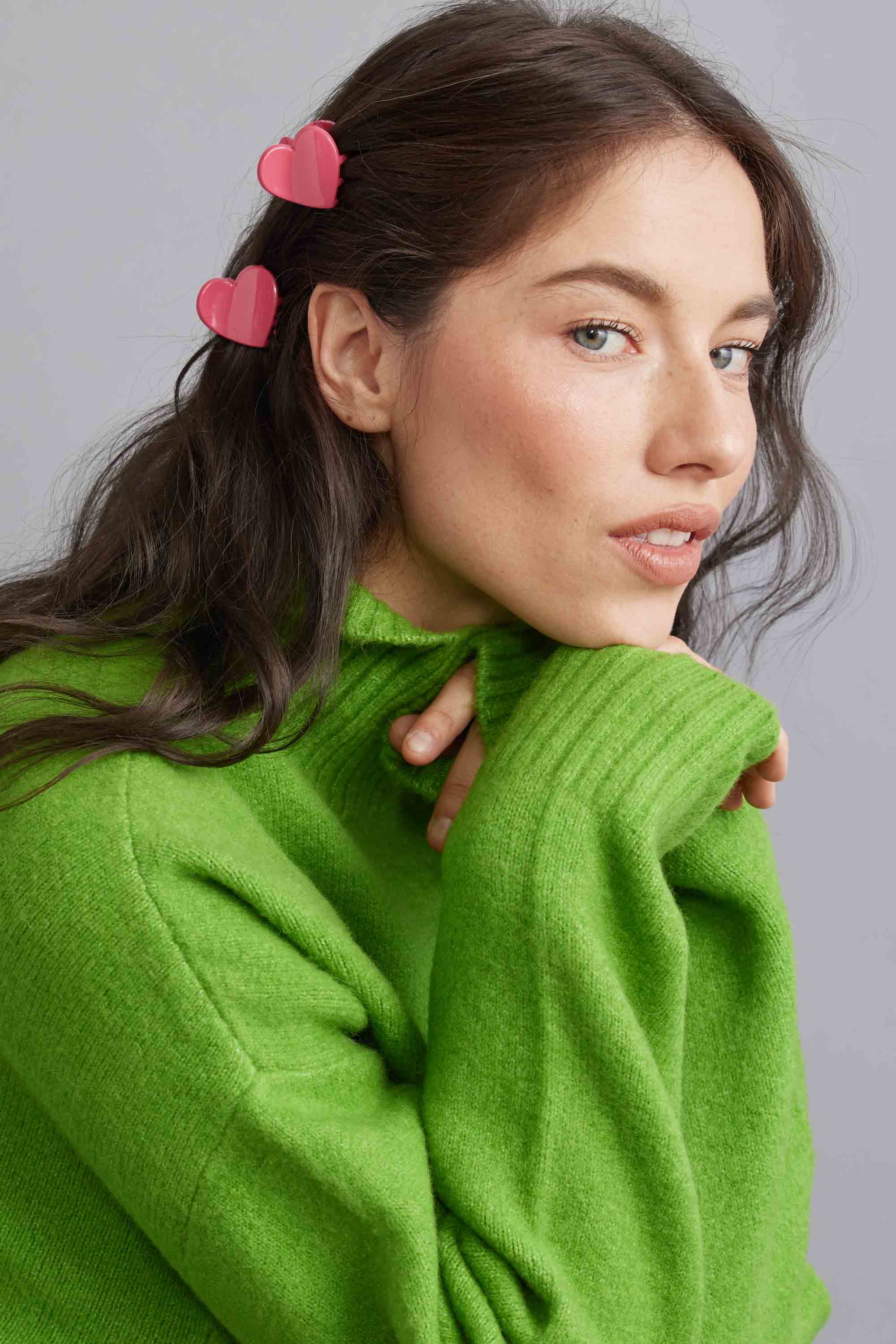 Tiepology - Wholesale Haarclip - Dames - Set glanzende haarclips met candy hearts3