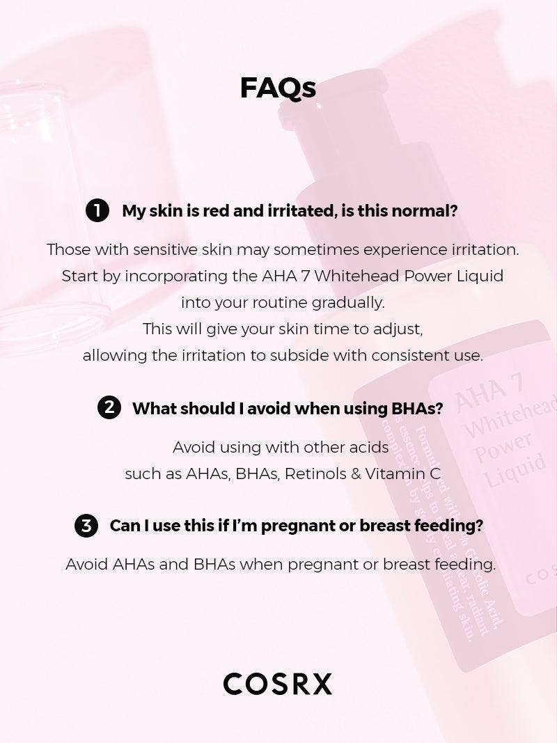 SKEEN - Wholesale Facial Exfoliant/Scrub - COSRX AHA 7 Whitehead Power Liquid 100ml8