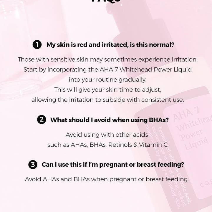 SKEEN - Wholesale Facial Exfoliant/Scrub - COSRX AHA 7 Whitehead Power Liquid 100ml8