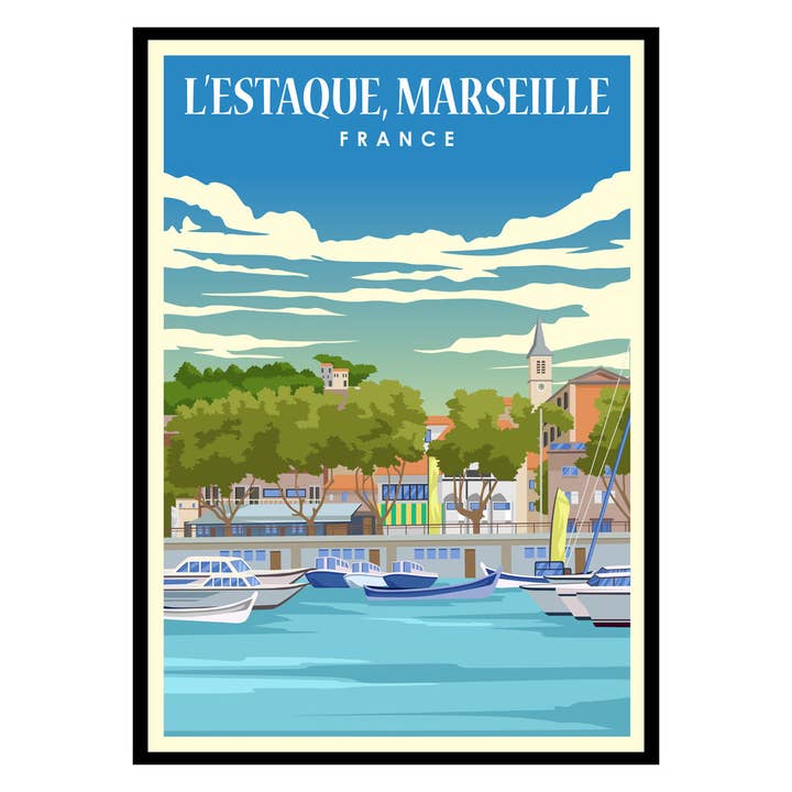 Affiche de Marseille pour la vente par Places of Art