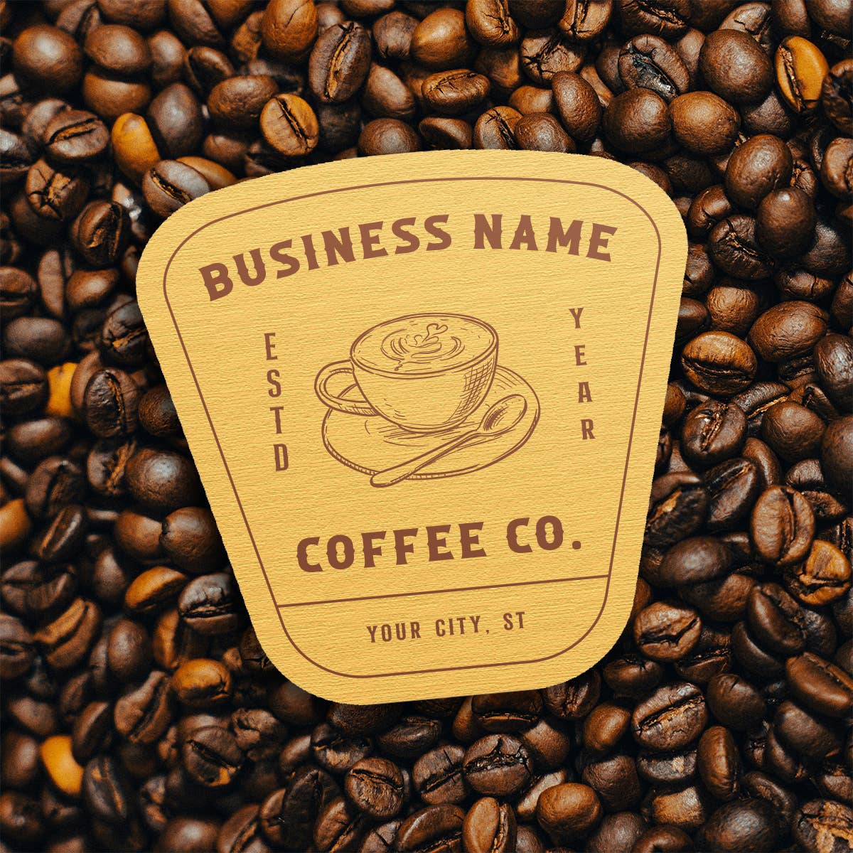 Skylark Printing - Wholesale Sticker - Retro Coffee Shop Sticker | Custom with Your City and State5