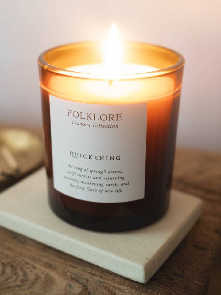 QUICKENING, 220G CANDLE for wholesale by Folklore Artisan Beeswax & Home Fragrance