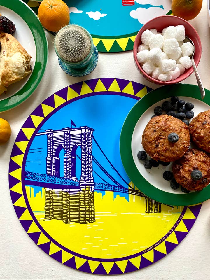 BROOKLYN Masonite Placemat - Brooklyn Bridge for wholesale by Dimorae home