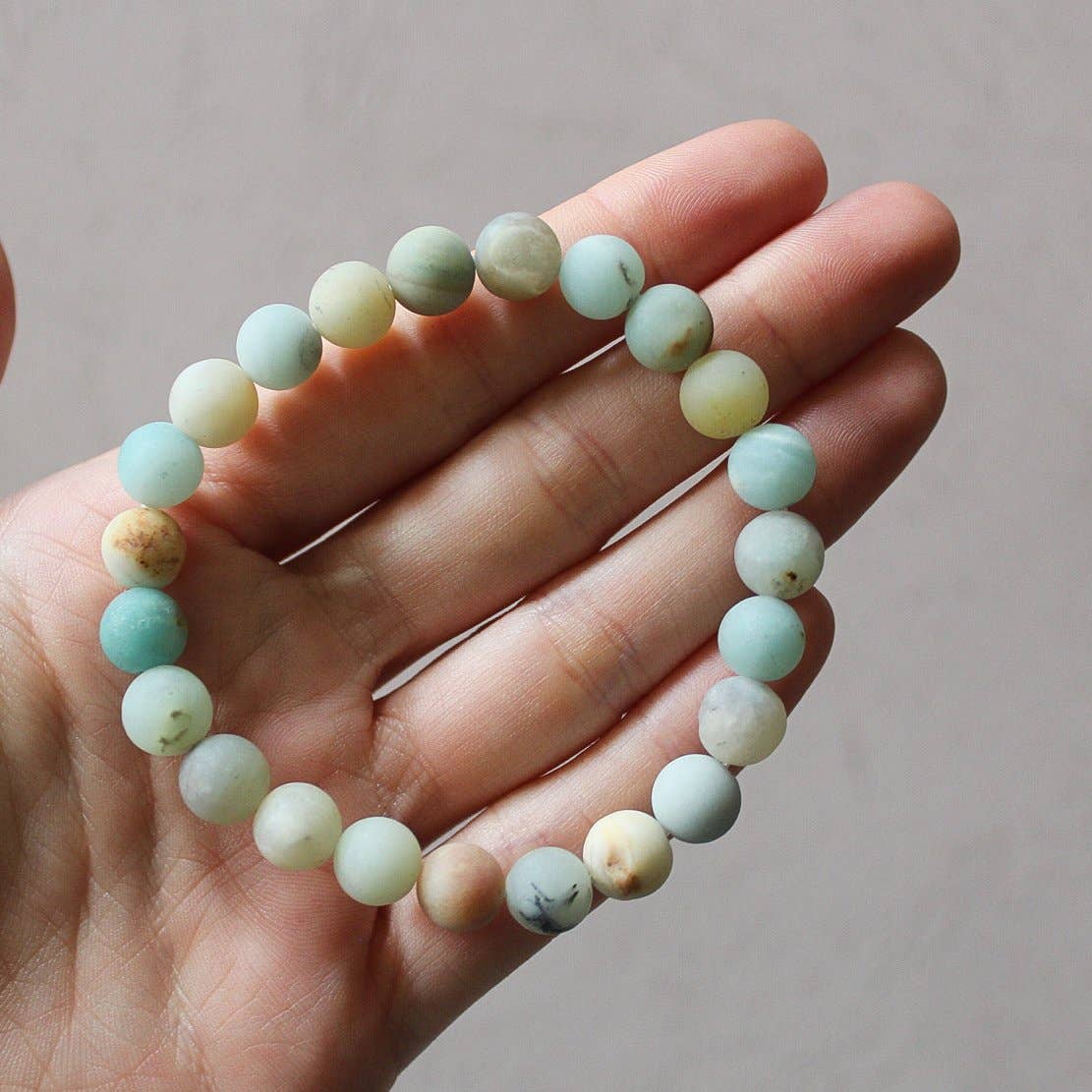 Pebble House - Wholesale Beaded Bracelet - Amazonite Bracelet (Matte) 4mm/6mm/8mm - Crystals & Stones2