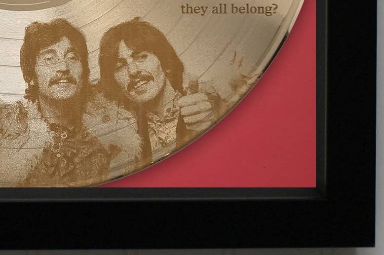 Gold Record Outlet - Wholesale Wall Accent - Beatles Eleanor Rigby Framed Etched LP Shadowbox4