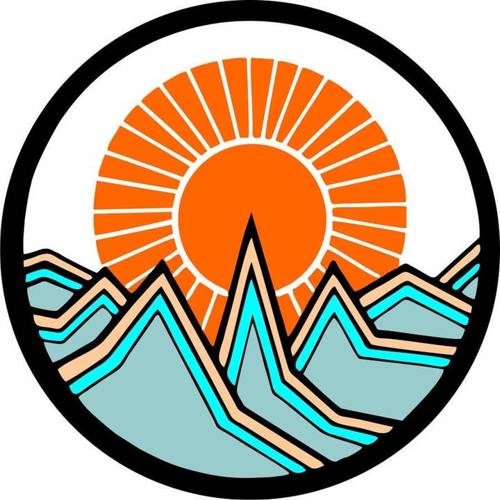 Sun Shining Down On The Mountain Spare Tire Cover for wholesale by Dirty Acres