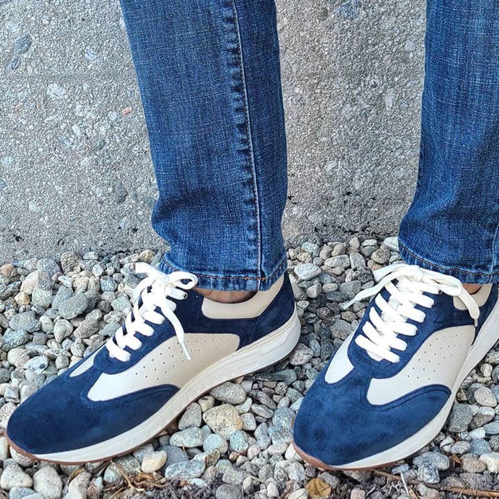 Calf/Suede combo Fashion sneaker KS611-12SC for wholesale by Carrucci Shoes