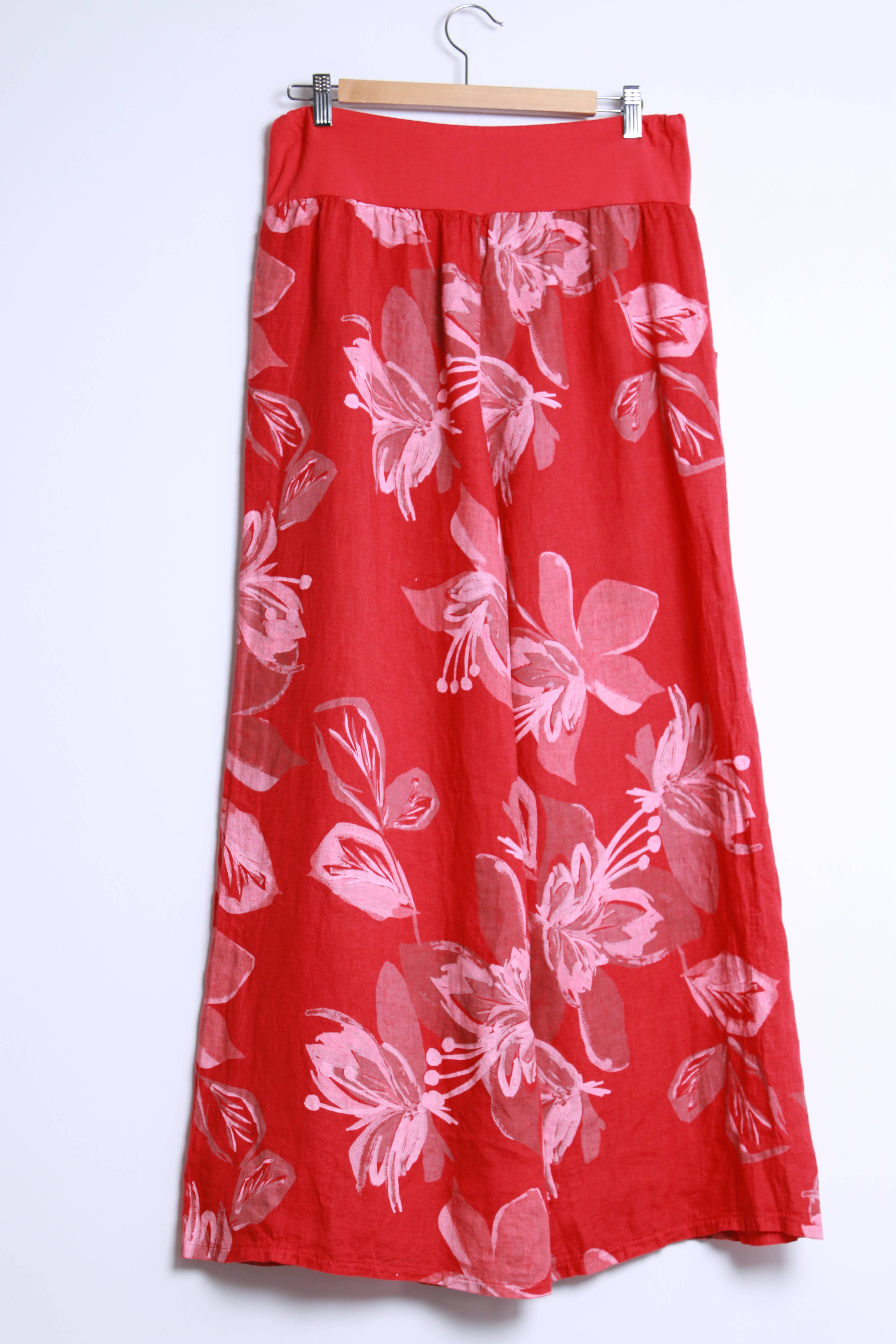 Shyloh - Wholesale Pants - Women's - Wide-leg pants with elastic waistband and floral print, 2065912