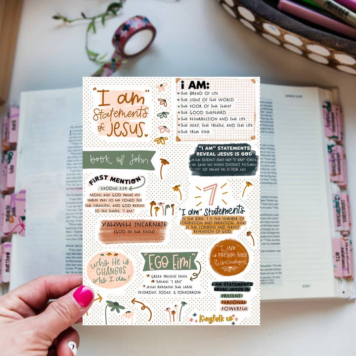 I am Statements Sticker Sheet for wholesale by Kingfolk Co
