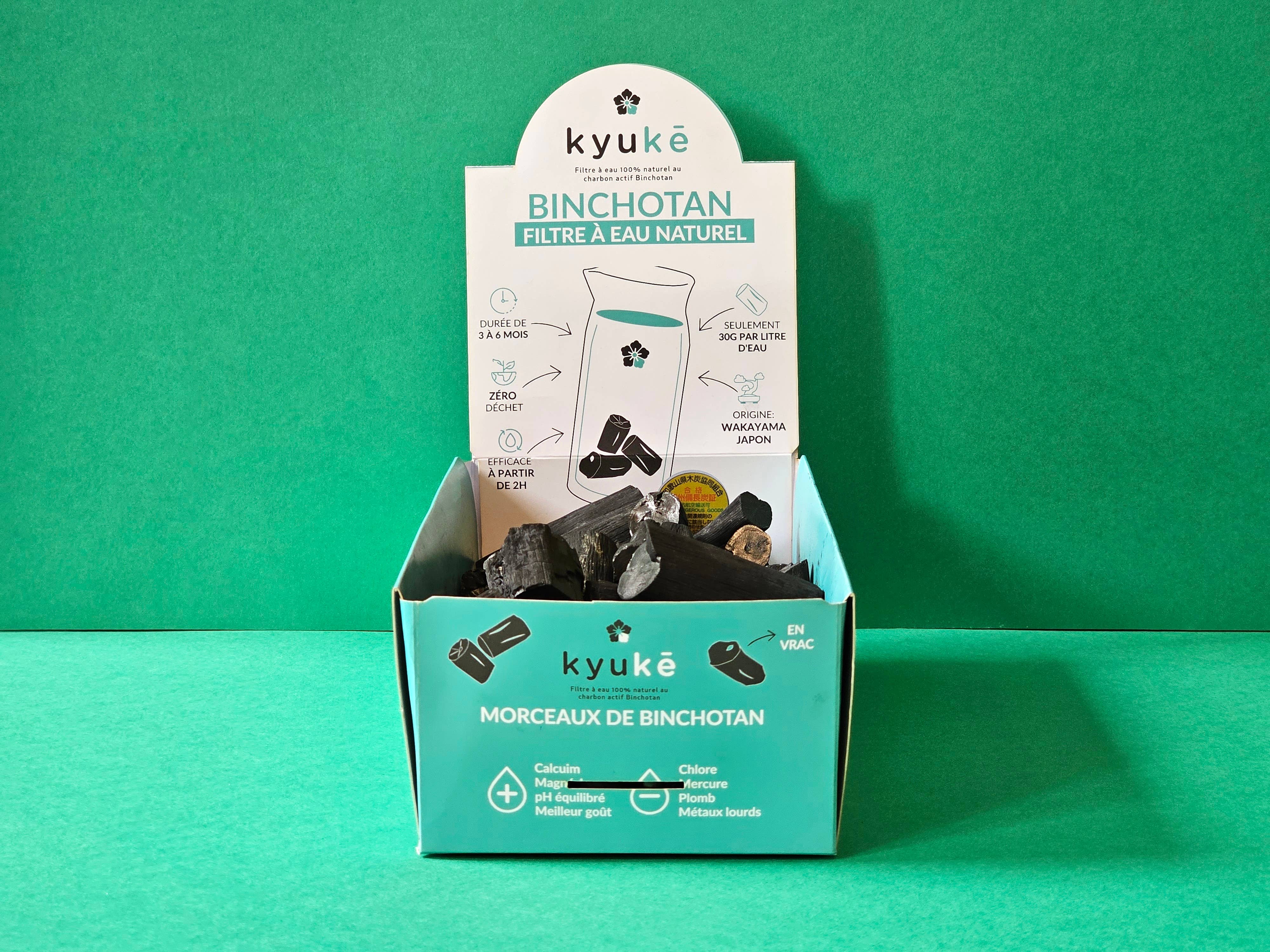 Kyuké - Wholesale Air Purifier - Bulk pieces 1kg - Binchotan activated carbon e purifier2