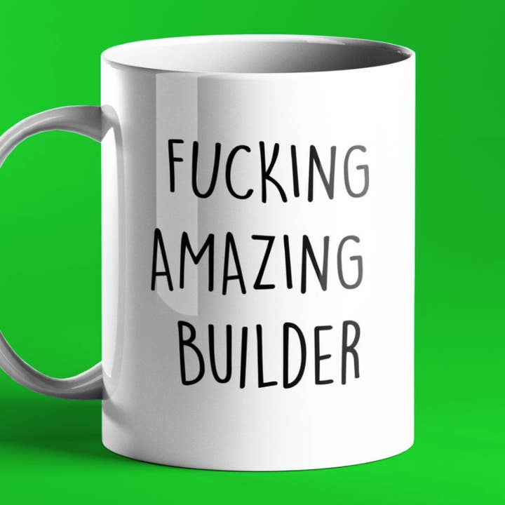 Fucking Amazing Builder Mug for wholesale by Prickly Cards