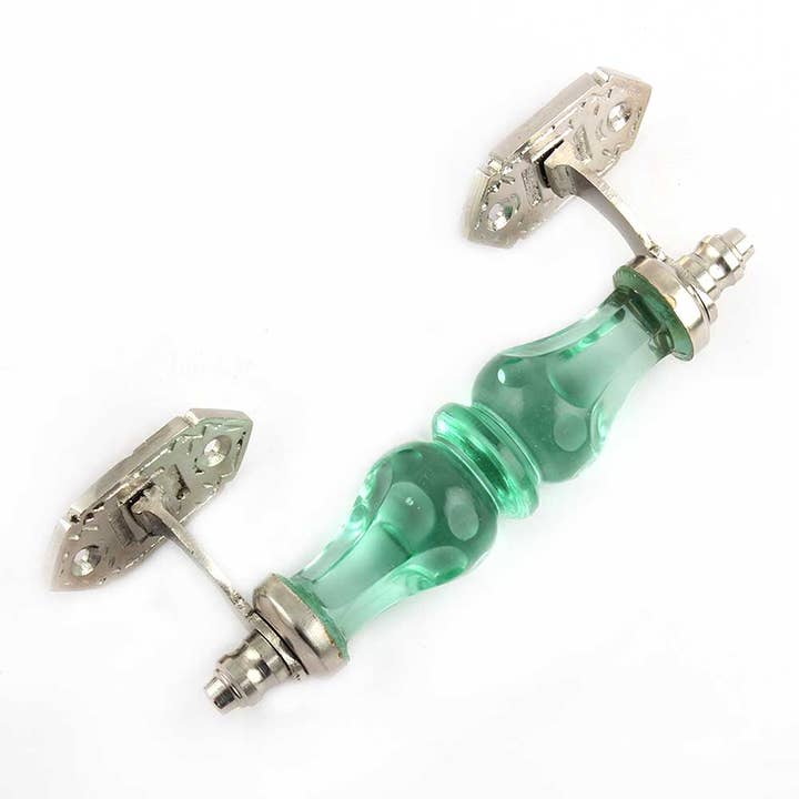 20 Piece Solid Glass Handle for Dresser and Cabinets (Mint) for wholesale by Daana Paani LLC