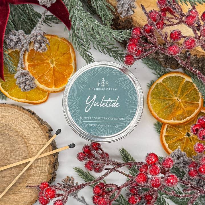 Yuletide | Wood Wick Soy Candle | Holiday Christmas Scent for wholesale by Pine Hollow Farm LLC