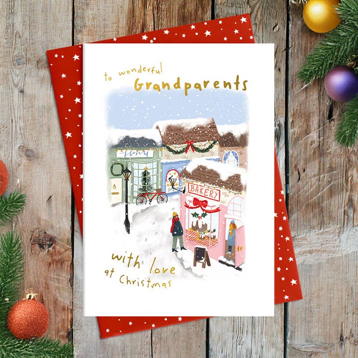Bedsteforældre - Byscene - Hilsenkort for engroshandel hos Dandelion Stationery