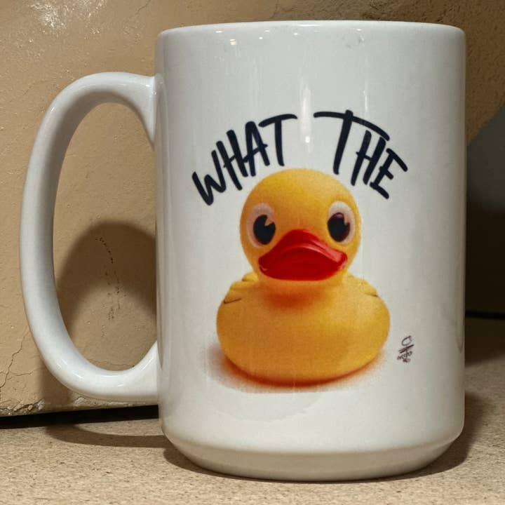 What the Duck 15oz Ceramic Coffee Mug for wholesale by Crooked Halo