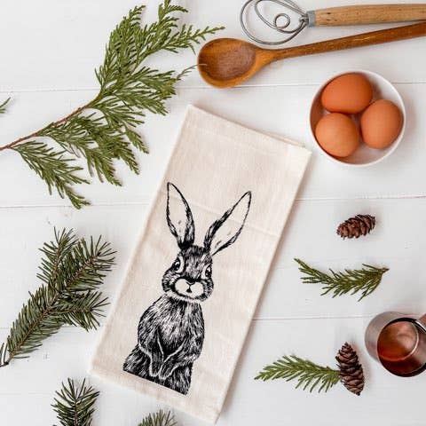Tea Towel / Rabbit / Easter Bunny / Easter Decor for wholesale by Your Green Kitchen