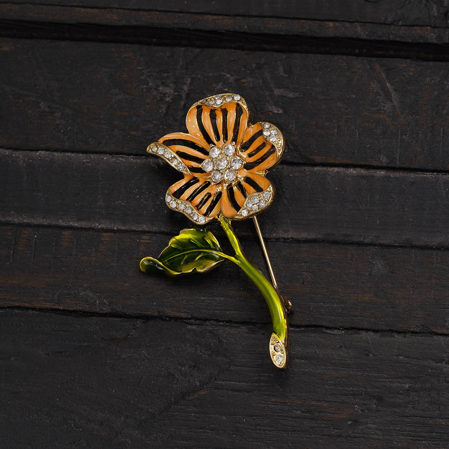 Tourtiwi – alfinete de lapela por atacado – Broche Retro de Girassol, Broche de Flor de Planta em Liga19