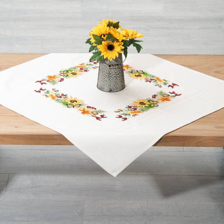 Duftin – Engroshandel DIY-hobbysæt – Efterår sommerfugl korssting DIY bordtopper kit