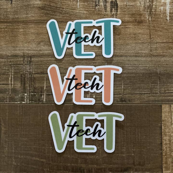 Vet Tech Viny Sticker for wholesale by Tiny Acres Co