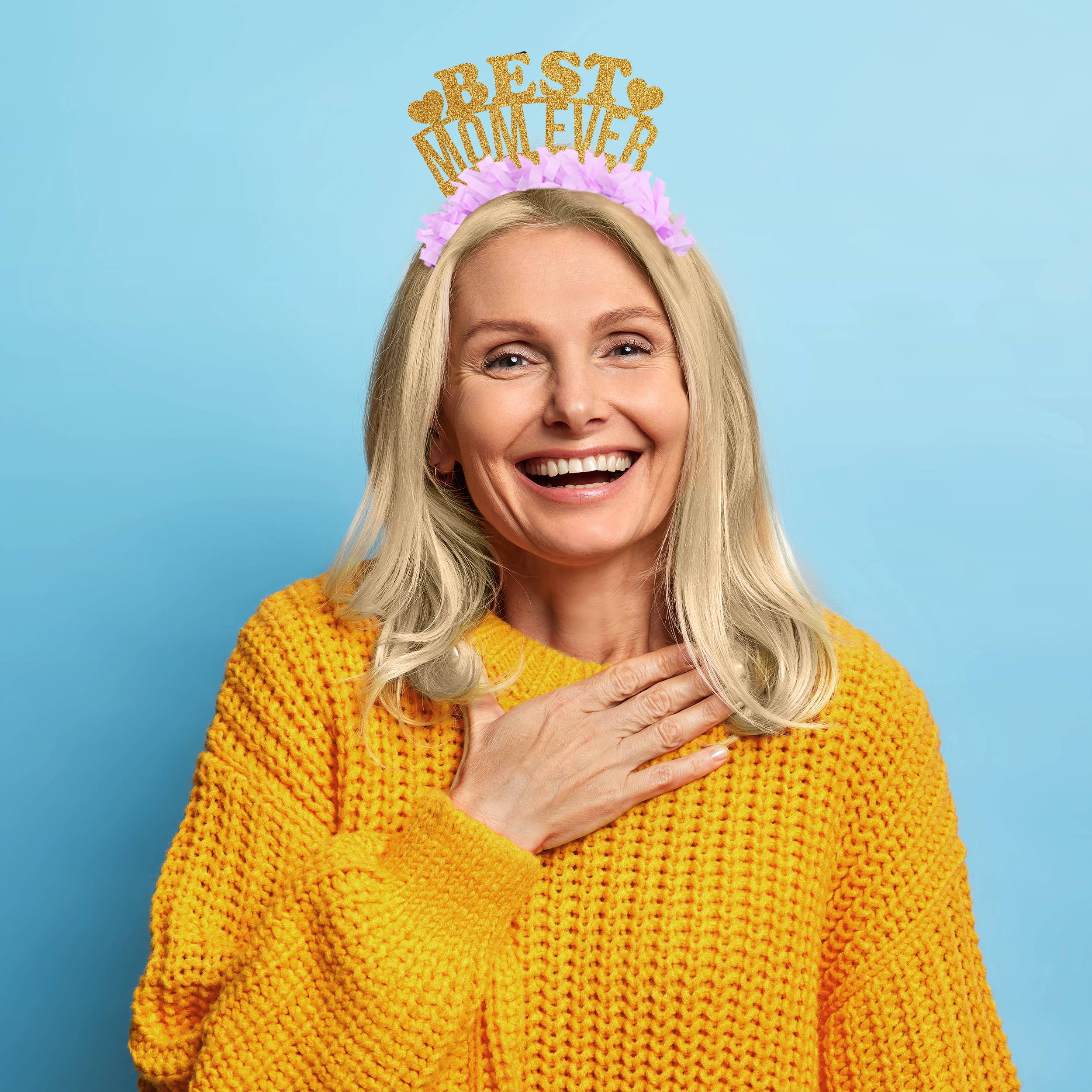 Festive Gal - Wholesale Party Hat/Crown - Best Mom Ever Mother's Day Headband3