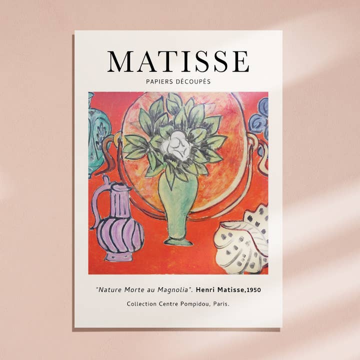 Sugar & Canvas – wholesale Konsttryck – Henri Matisse Natur Morte au Magnolia Vintage Konsttryck M012