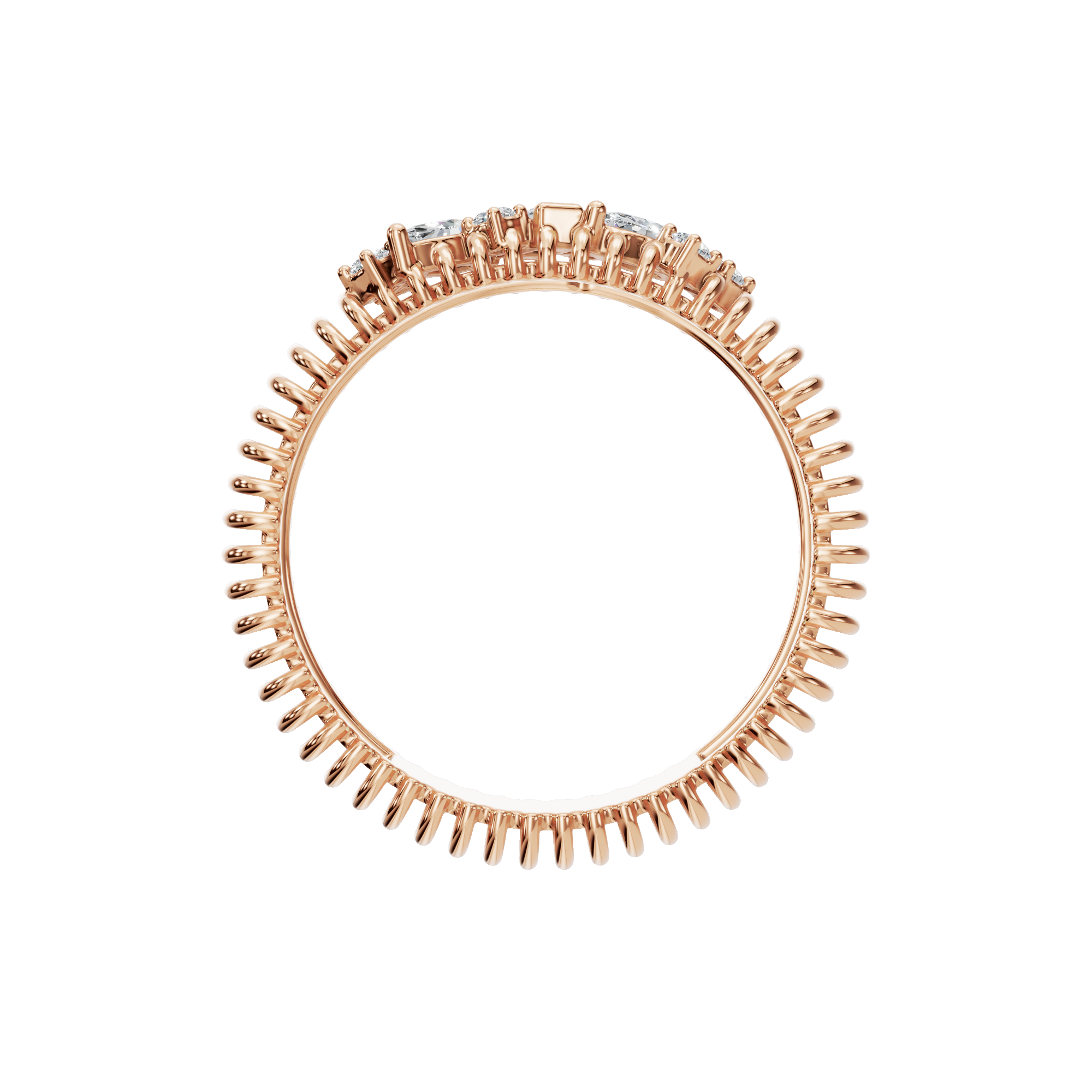 PureYou Jewelry - Wholesale Multi-Stone Ring - 14k Gold Diamond Cluster Ring, Unique Diamond Ring3