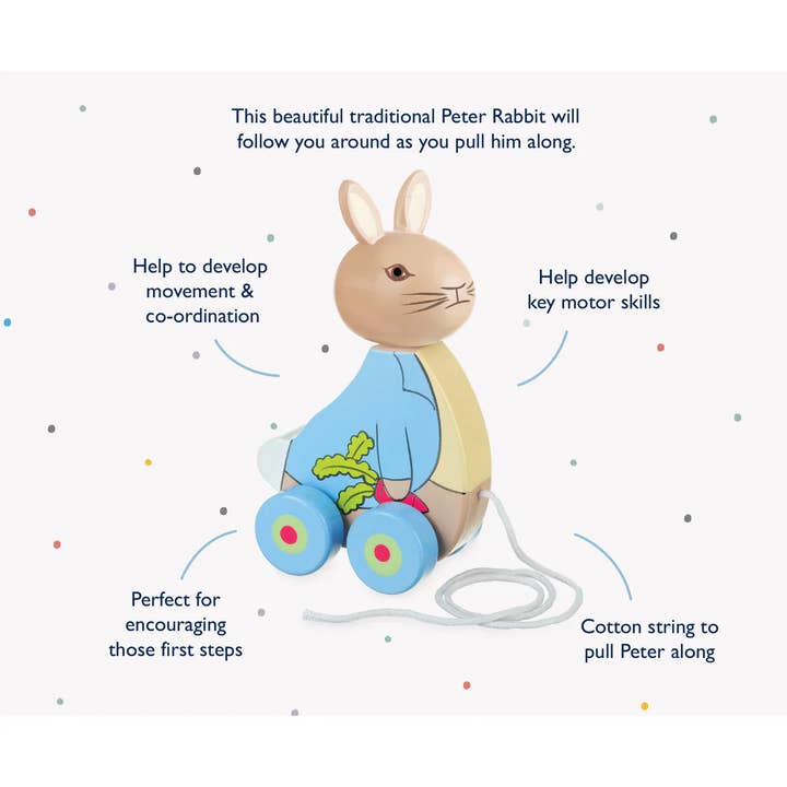 Orange Tree Toys - Wholesale Wood Toy - Kids - Peter Rabbitâ„¢ Pull Along