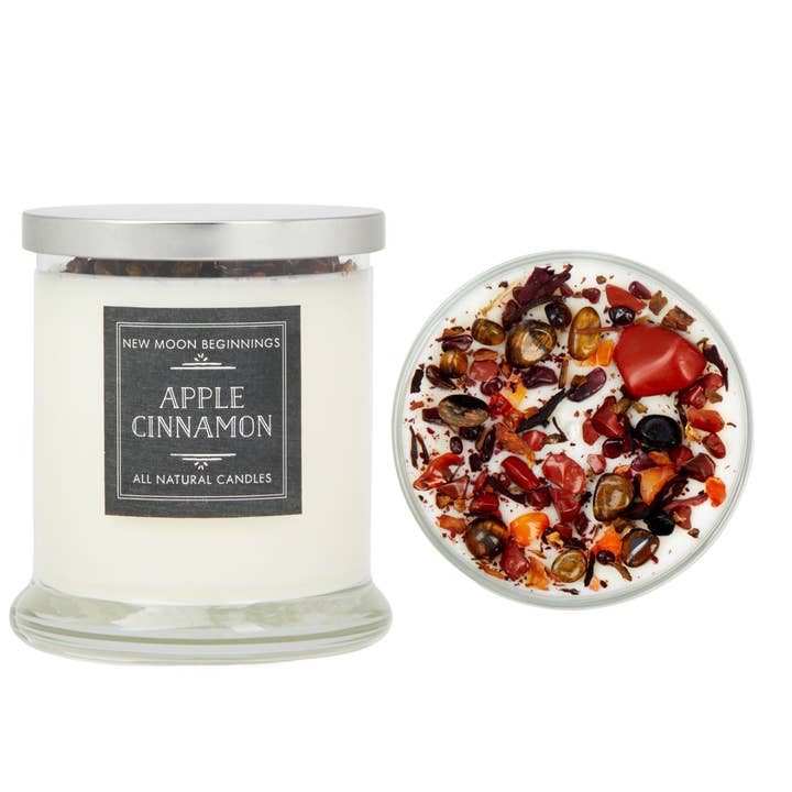 New Moon Beginnings - Wholesale Jar/Filled Candle - Apple Cinnamon Candles - Fall & Winter Candle