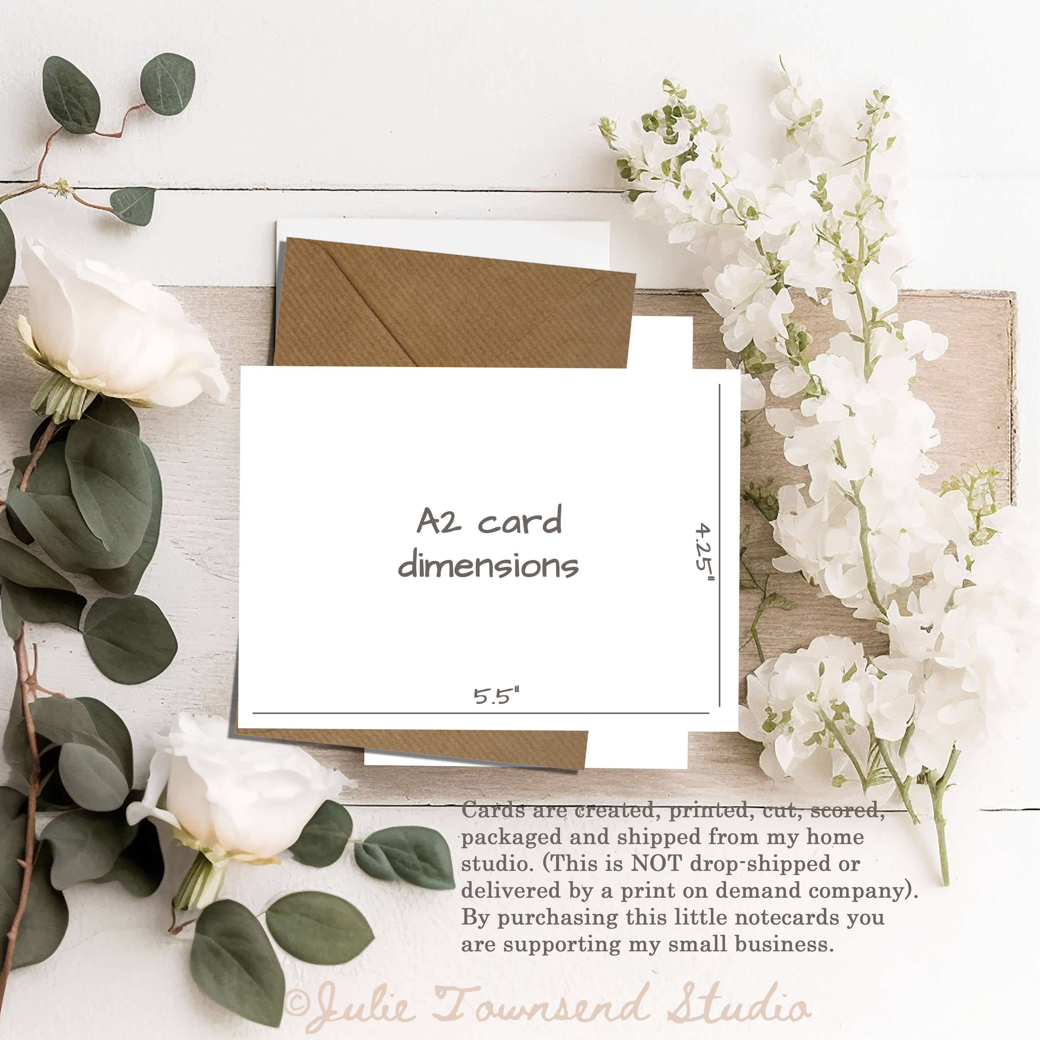 Julie Townsend Studio - Wholesale Stationery/Notecard Set - A2 Card Set  - Sparrow with Lavender - Set of 10 Cards4