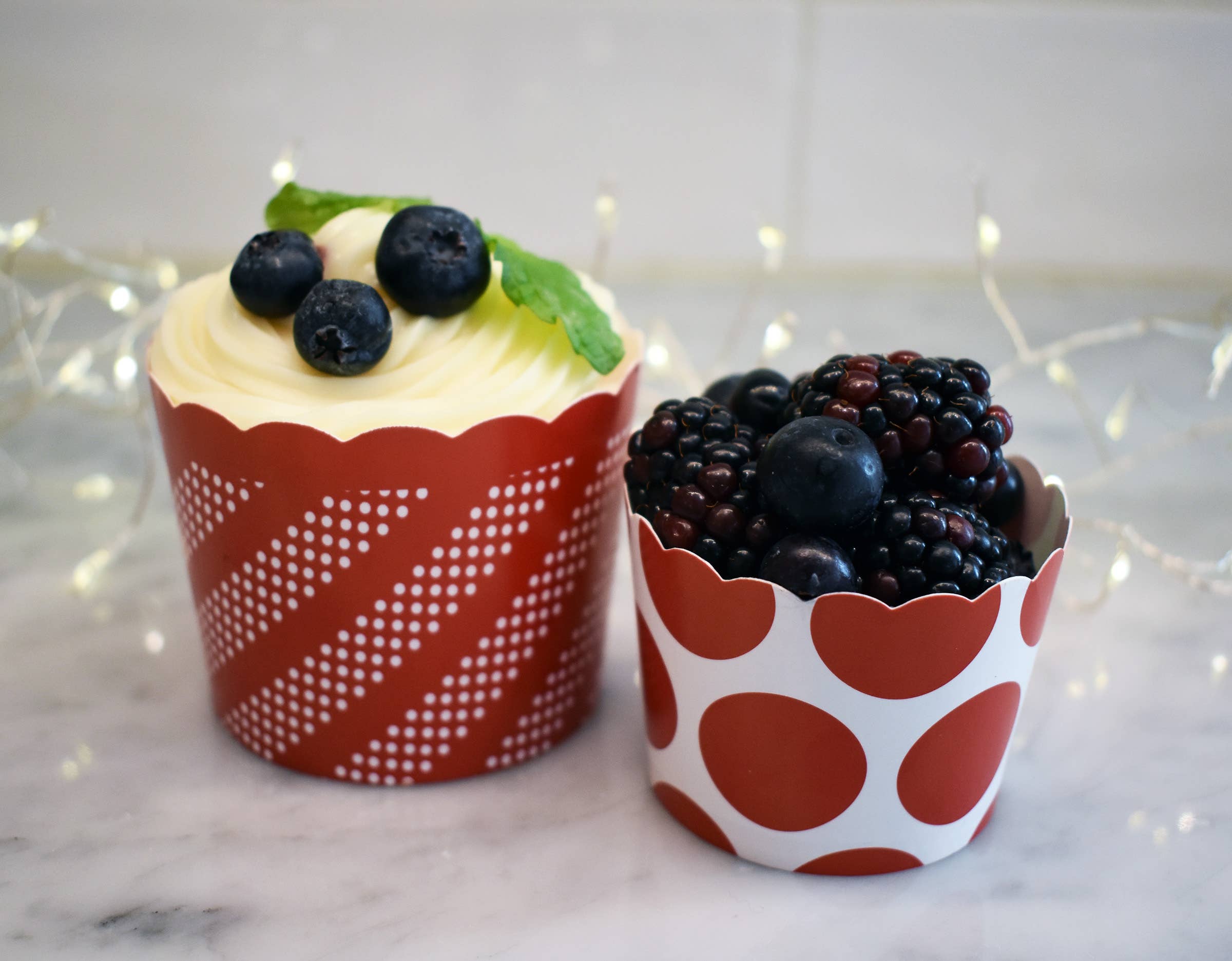 Sweet Divide - Wholesale Cupcake/Muffin Liner - Small 3 oz Disposable Baking & Snack Cups - Red - 25 Pk2